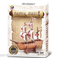 The Mini Santa Maria 3D Papepr Puzzle 21 Pieces  B00VMMCIWS